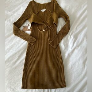Anthropologie ribbed midi sweater dress NWT
